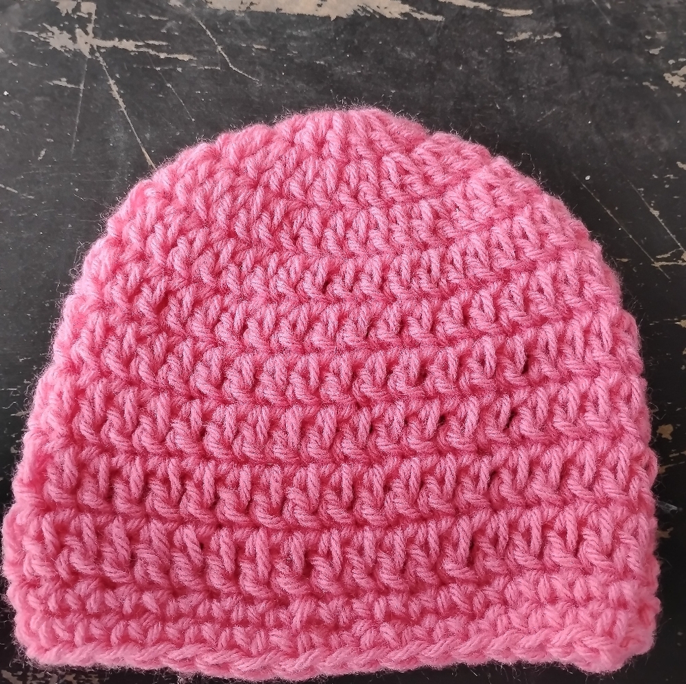 Crochet Dark Pink Hat